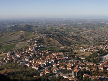 san Marino, panorama görünümünden kale kuş bakışı manzaralar