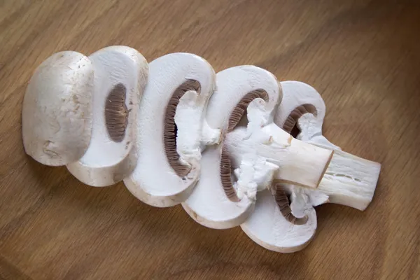 Sliced champignons — Stock Photo, Image