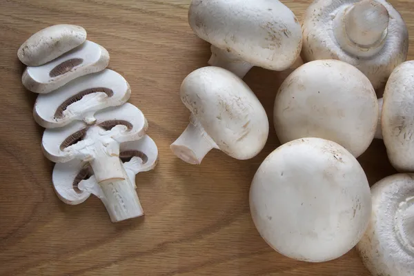 Gesneden champignons — Stockfoto