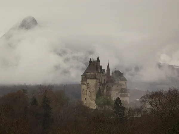 Menton Saint Bernard slott nära Annecy, Frankrike Stockbild