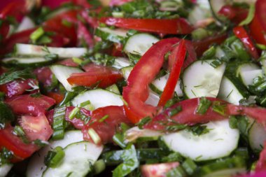 Salatalık ve domates, taze salata