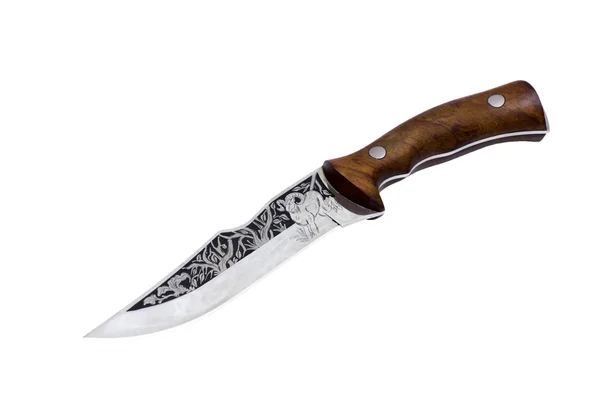 El viejo cuchillo grabado para cazar Imágenes De Stock Sin Royalties Gratis
