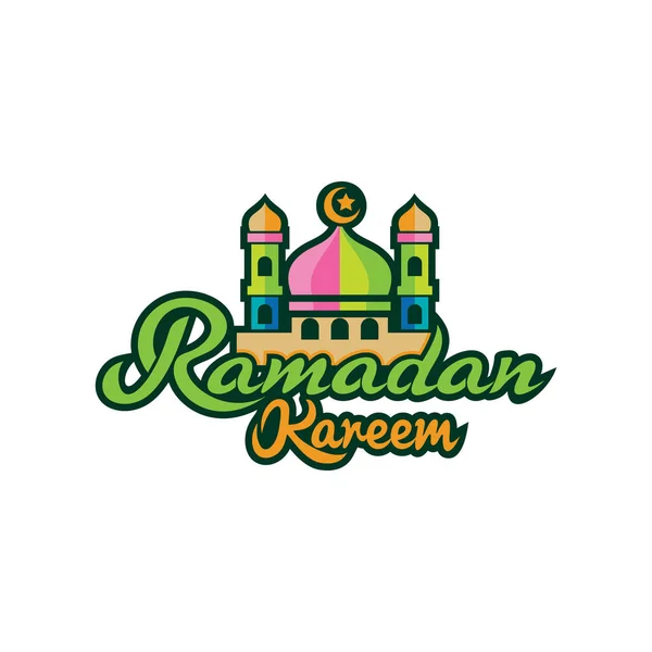 Warna Logo Ramadan Desain Dalam Vektor - Stok Vektor