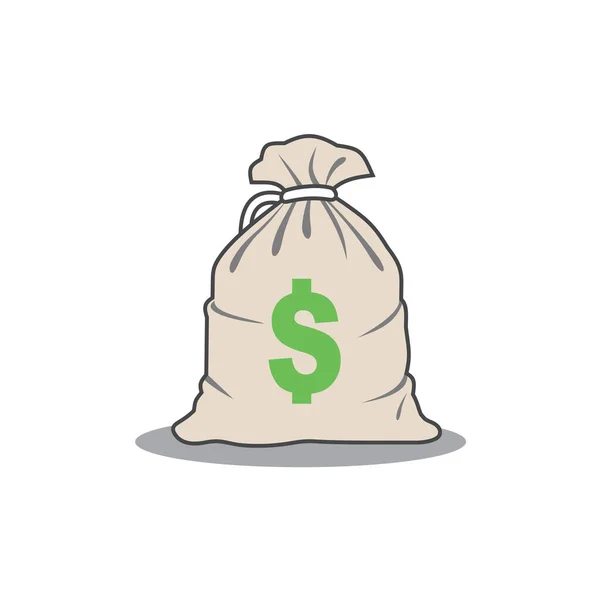 Τσάντα Του Προτύπου Λογότυπο Χρήματα Sack Money Εικονογράφηση Διάνυσμα — Διανυσματικό Αρχείο
