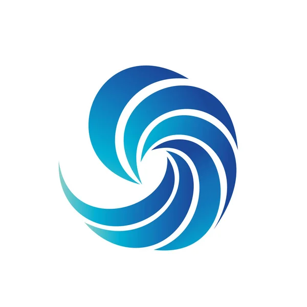 Su Dalgaları Soyut Logo Şablonu