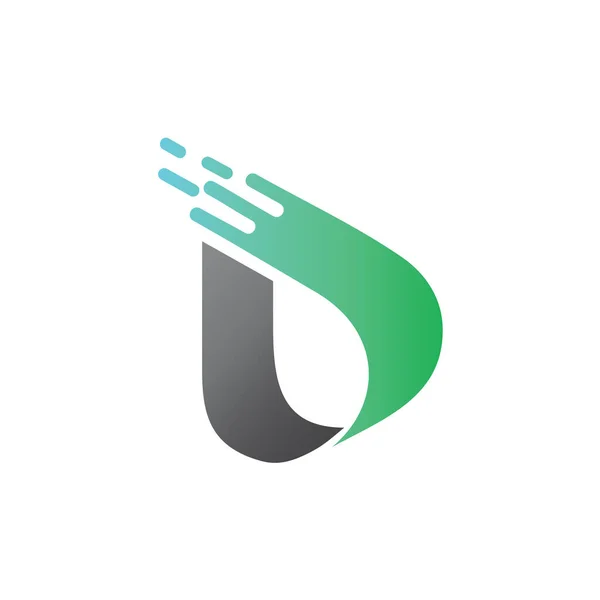 Lettre Modèle Logo Rapide — Image vectorielle