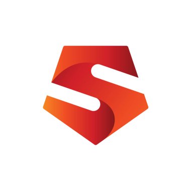 S harfi Kalkan Logo Şablonu