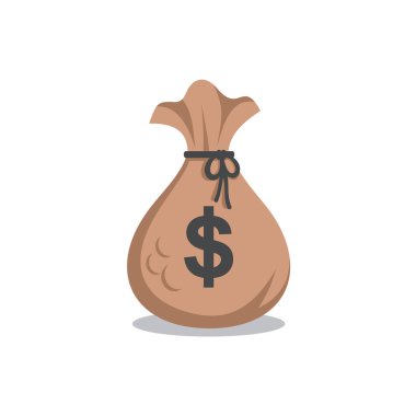 Para Torbası Logo Şablonu, Para Çizim Vektörü