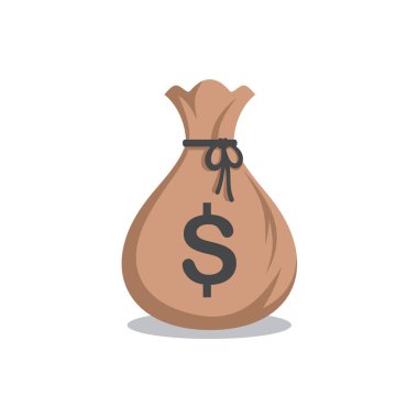 Para Torbası Logo Şablonu, Para Çizim Vektörü