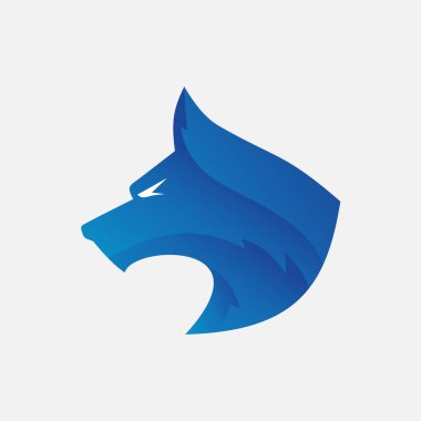 Wolf Head Logo Vektörü, Dog Head Logo Vektörü, Soyut Kurt Logosu