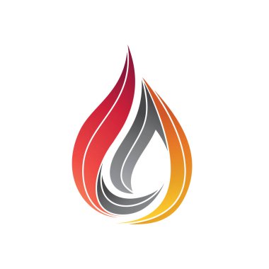 Siluet logosunu vektörde ateşle