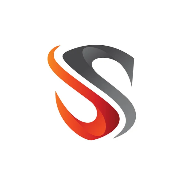 S harfi Kalkan Logo Şablonu