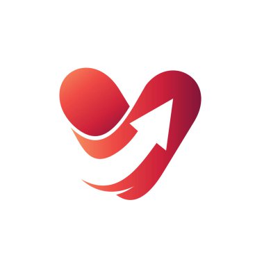 V Harfi Ok Logo Vektörü