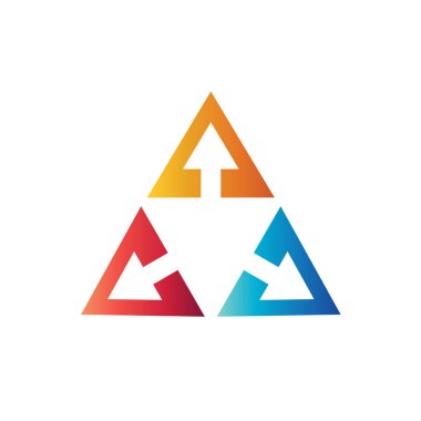 Vektörde Üçgen Oklar logosu