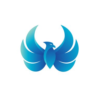 Vektörde Gradyan Kuş Logosu