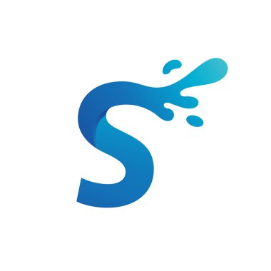 S Harfi Splash Logo Vektörü