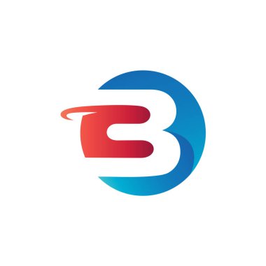 Çember Logo Vektöründe B Harfi