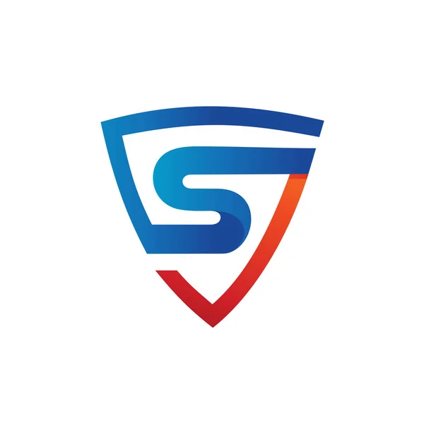 Γράμμα Shield Logo Vector — Διανυσματικό Αρχείο