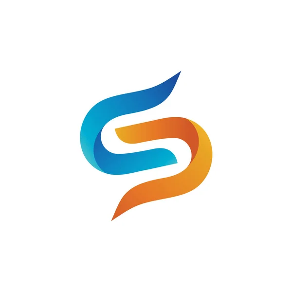 S Harfi Logo Vektör Şablonu