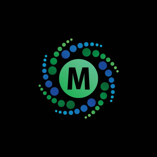 Letra Diseño Del Logotipo Molécula — Vector de stock