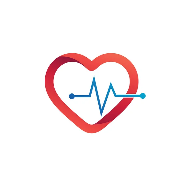 Conception Logo Médical Coeur — Image vectorielle