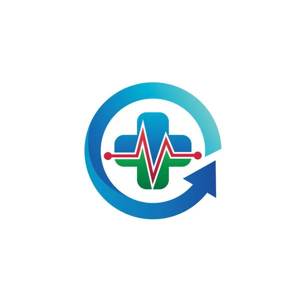 Cross Medical Logo Design — Stock Vector