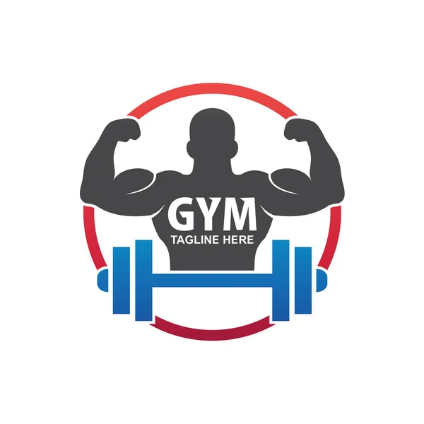 Γυμναστήριο Και Fitness Logo Διάνυσμα — Διανυσματικό Αρχείο