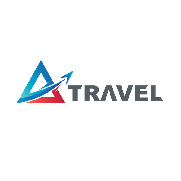 Triangle Travel Logo Στον Διανυσματικό — Διανυσματικό Αρχείο