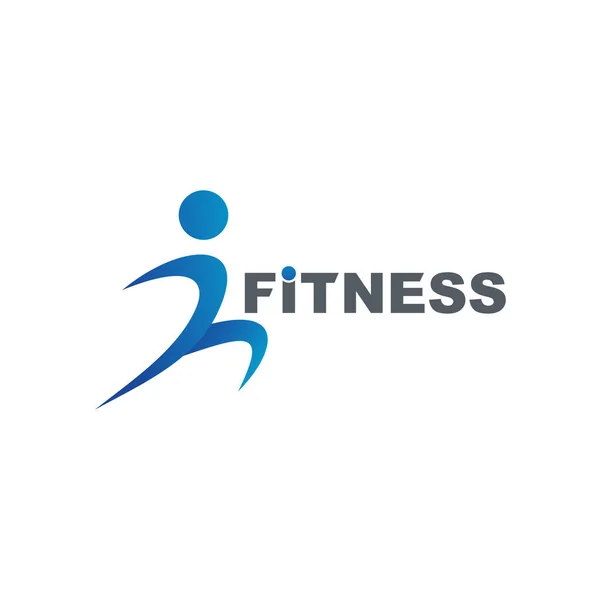 Fitness Salud Logo Vector — Vector de stock