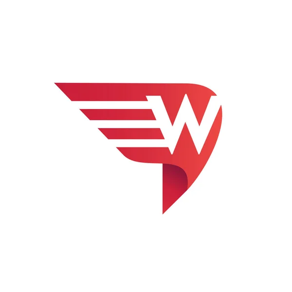 Letter Wing Logo Vector — Stock Vector