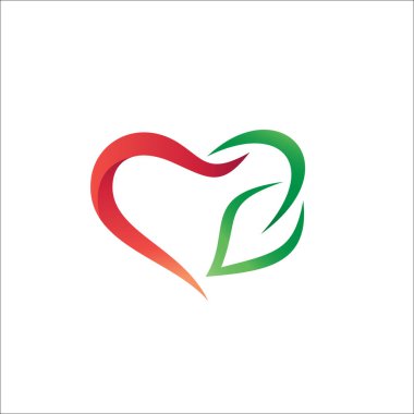 Sevgi ve Yaprak Sağlığı Logo Vektörü
