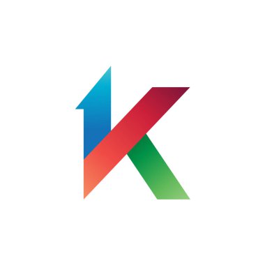 K Oku Harfi Logo Vektörü