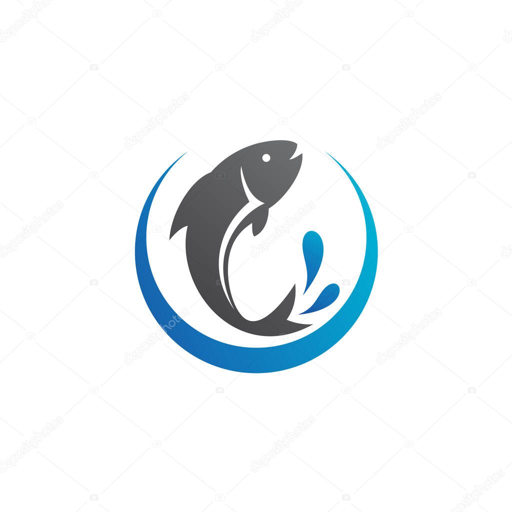 Fish Silhouette Logo in Vector