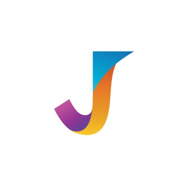 Katlama Şekli Logo Tasarımlı J Harfi