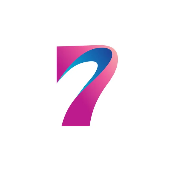 7 Numaralı Logo Tasarım Vektörü