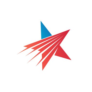 Vektörde Hızlı Yıldız Logosu