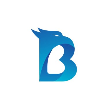 Kartal Şekilli B Harfi Logo Tasarımı