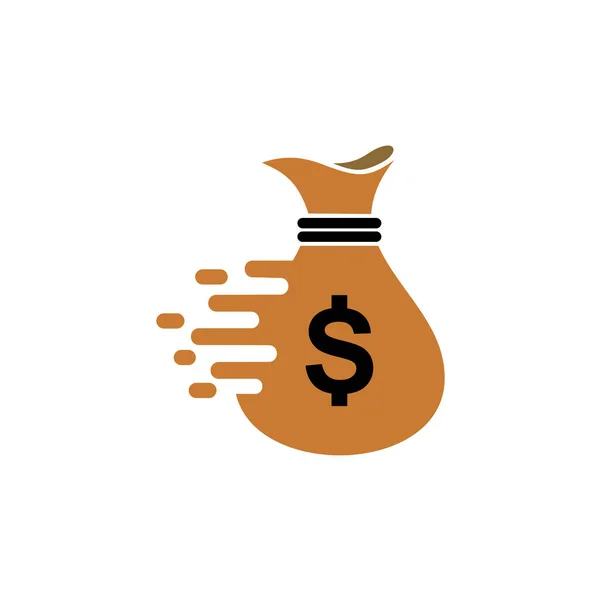 Bag Money Logo Template Sack Money Vector Illustration — 스톡 벡터