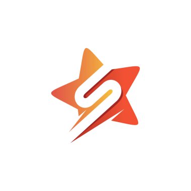 Harflerin yıldız logosu tasarımı