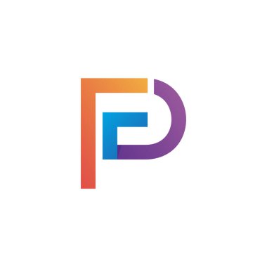 f ve p harfi logo tasarımı