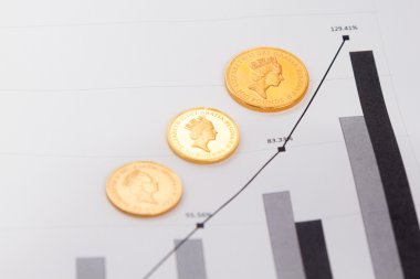 altın sikke üzerinde mali çizelgeleri