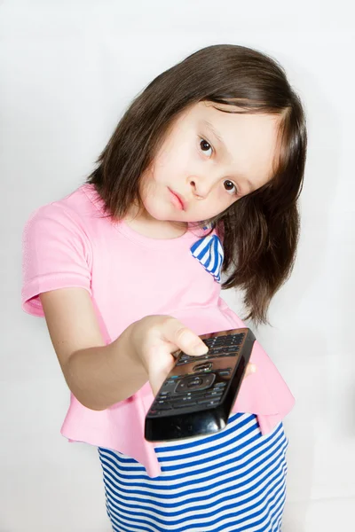 Bambino con telecomando — Foto Stock