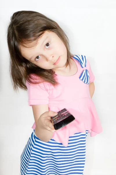 Child with a remote control — Stock Photo, Image