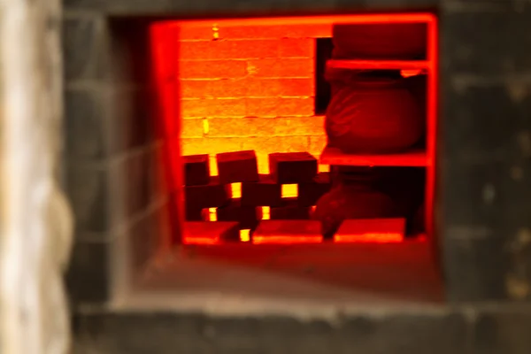 Old Pottery Kiln Firing — Stock Photo, Image