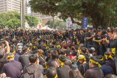 Taipei, Tayvan, 30 Mart 2014. yüz binlerce kişi p