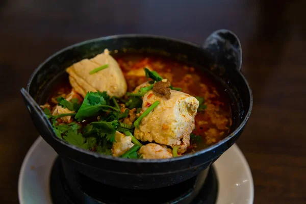 Steamed Hot Stinky Tofu Chili — Stockfoto