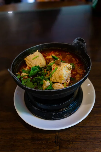 Steamed Hot Stinky Tofu Chili — Stock Photo, Image