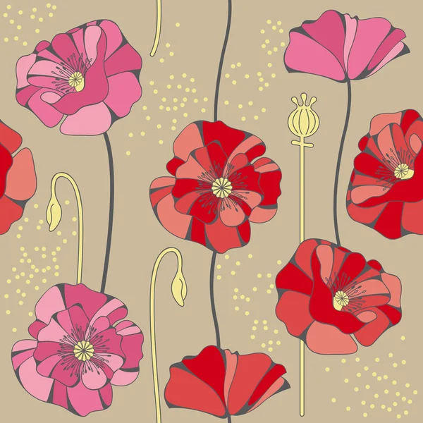 haşhaş ile sorunsuz çiçek arka plan