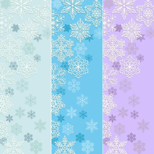 kar taneleri ile mavi yılbaşı Banner ot ayarla