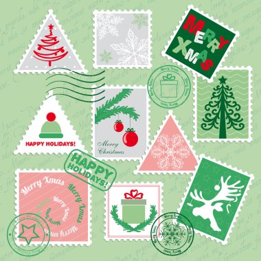 Noel pulları kümesi. gerçek damga etkisi